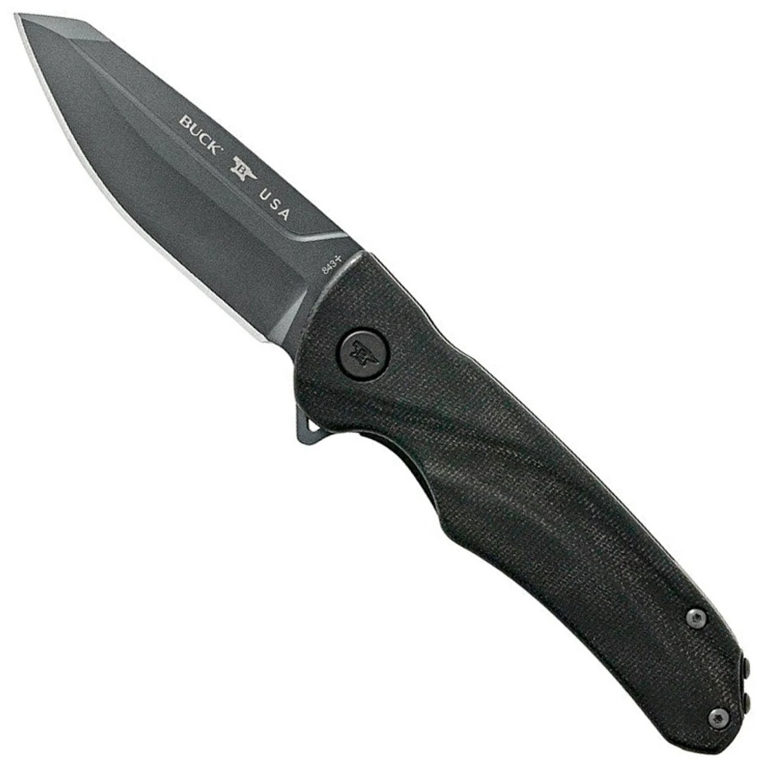 Buck Knives Buck Black Micarta Sprint Ops Flipper Knife 3 Buck Knives Buck Black Micarta Sprint Ops Flipper Knife