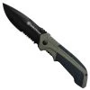 Smith & Wesson OD Green Spring Assist Knife, Black Combo Blade -Zero Tolerance Shop 1100036front 62848.1551124901