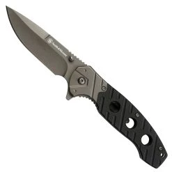 Smith & Wesson G-10/Steel Folder Knife, Dark Grey Blade