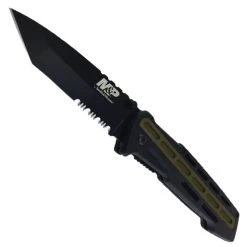 Smith & Wesson M&P AR Tanto Folder Knife, Black Combo Blade
