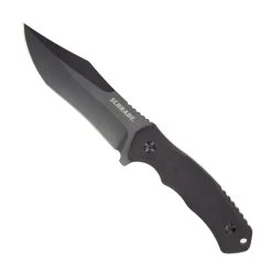 Schrade Black G10 Steel Driver Clip Point Fixed Blade Knife