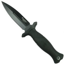 Smith & Wesson HRT Black Fixed Blade 4" Boot Knife, Black Blade
