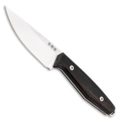Boker Daily Knives AK1 Grenadill Wood Fixed Blade Knife, Satin Drop Point Blade