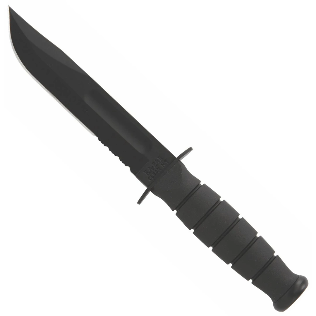 KA-BAR 1259 Short Knife, Clip Point Combo Edge, Kraton G Handle, Hard Sheath 3 KA-BAR 1259 Short Knife, Clip Point Combo Edge, Kraton G Handle, Hard Sheath