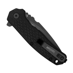 Kershaw Black Glass-Reinforced Nylon Conduit Assisted Flipper Knife, Black Oxide Spear Point Blade -Zero Tolerance Shop 1407 back closed web 91200.1676323674