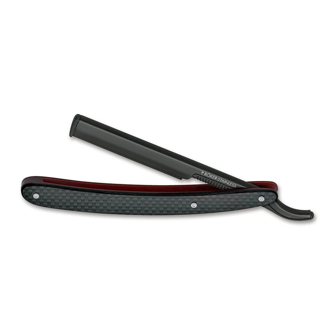 Boker Barbarette Black And Red Carbon Fiber Replaceable Blade Folding Knife 3 Boker Barbarette Black And Red Carbon Fiber Replaceable Blade Folding Knife