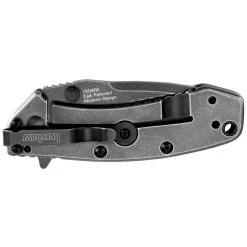 Kershaw BlackWash Cryo Spring Assist Knife, Drop Blade, 1555BW -Zero Tolerance Shop 1555bw back closed 28272.1560264778