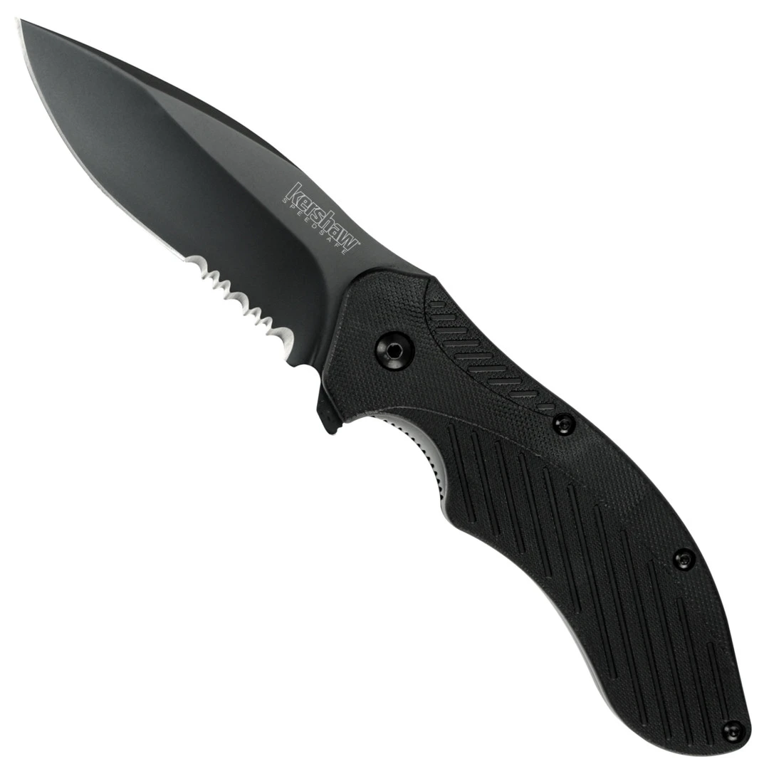 Kershaw Clash Assist Knife, Black Combo Blade, KS1605CKTST 3 Kershaw Clash Assist Knife, Black Combo Blade, KS1605CKTST