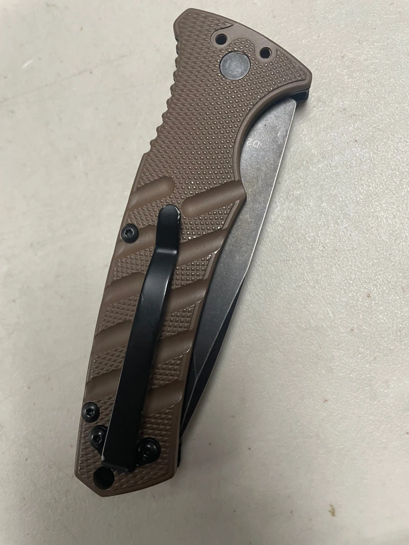 Boker SCRATCH & DENT Plus Coyote Brown Strike Auto, D2 Black Stonewash Blade 5 Boker SCRATCH & DENT Plus Coyote Brown Strike Auto, D2 Black Stonewash Blade - Image 3