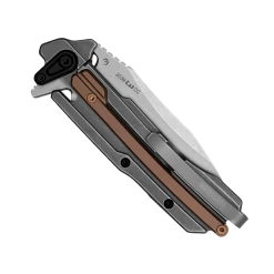 Kershaw PVD And Stainless Steel Frontrunner Flipper Knife, Stonewashed D2 Clip Point Blade -Zero Tolerance Shop 2039 back closed web 15830.1675777775