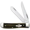 Case Smooth Black/Green Micarta Mini Trapper Pocket Knife -Zero Tolerance Shop 23472 96205.1652473756