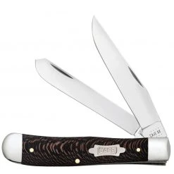 Case Black Sycamore Wood Smooth Trapper Knife