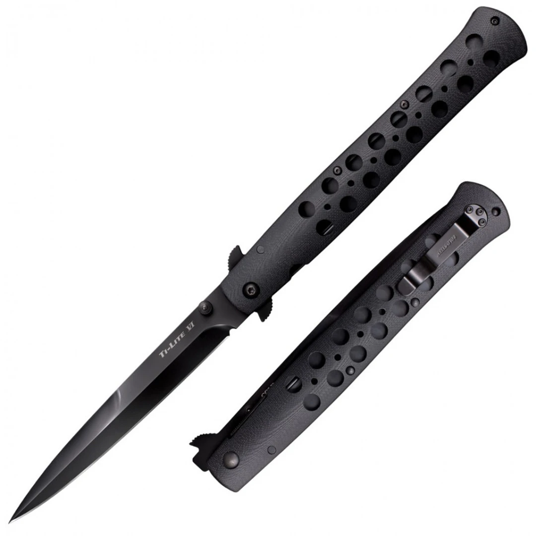 Cold Steel Ti-Lite 6" G-10 Folder Knife, CPM-S35VN Black Blade 4 Cold Steel Ti-Lite 6" G-10 Folder Knife, CPM-S35VN Black Blade - Image 2