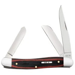 Case Black And Red Smooth Micarta Medium Stockman Knife