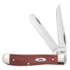 Case Mini Trapper Chestnut Bone Folder Knife, Satin Blades