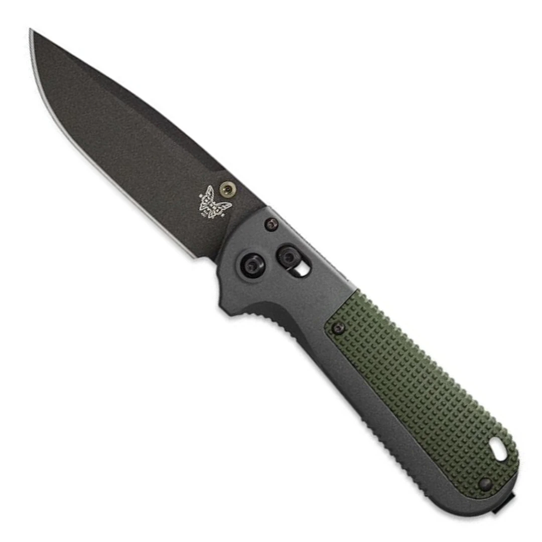 Benchmade Redoubt AXIS Gray And Green Grivory Folding Knife 3 Benchmade Redoubt AXIS Gray And Green Grivory Folding Knife