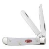 Case Mini Trapper White Synthetic Folder Knife, Satin Blades 2 Case Mini Trapper White Synthetic Folder Knife, Satin Blades -Zero Tolerance Shop 60186 Mini Trapper MAIN 66291.1556636241