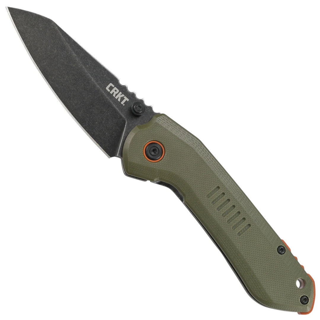 CRKT OD Green Overland Folder Knife, Black/Stonewash Blade 3 CRKT OD Green Overland Folder Knife, Black/Stonewash Blade