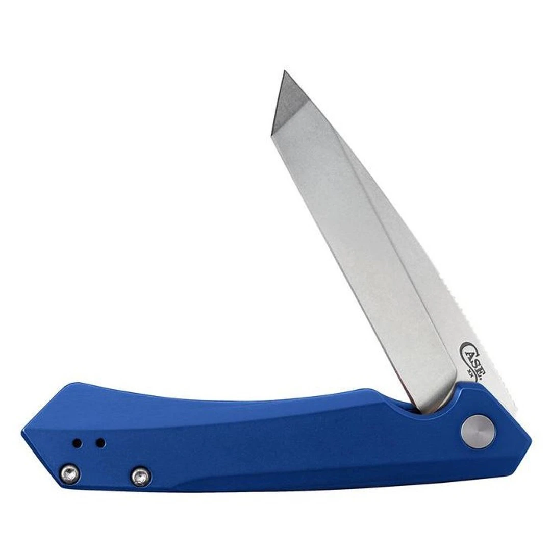 Case Blue Kinzua Flipper Knife, S35VN Satin Tanto Blade 3 Case Blue Kinzua Flipper Knife, S35VN Satin Tanto Blade