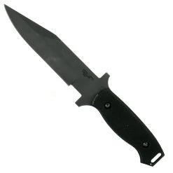 Bear & Son Bear OPS CQC-100-B4-T Combat Knife, Black Modified Clip Blade, Black G10 Handle