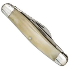 Bear & Son White Smooth Bone Stockman Knife, Satin Blade -Zero Tolerance Shop BCWSB47back 03928.1644424387