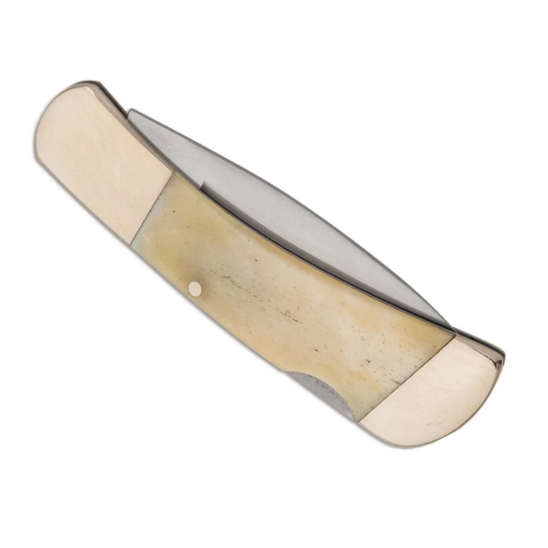 Bear & Son White Smooth Bone Midsize Lockback Knife, Satin Blade 4 Bear & Son White Smooth Bone Midsize Lockback Knife, Satin Blade - Image 2