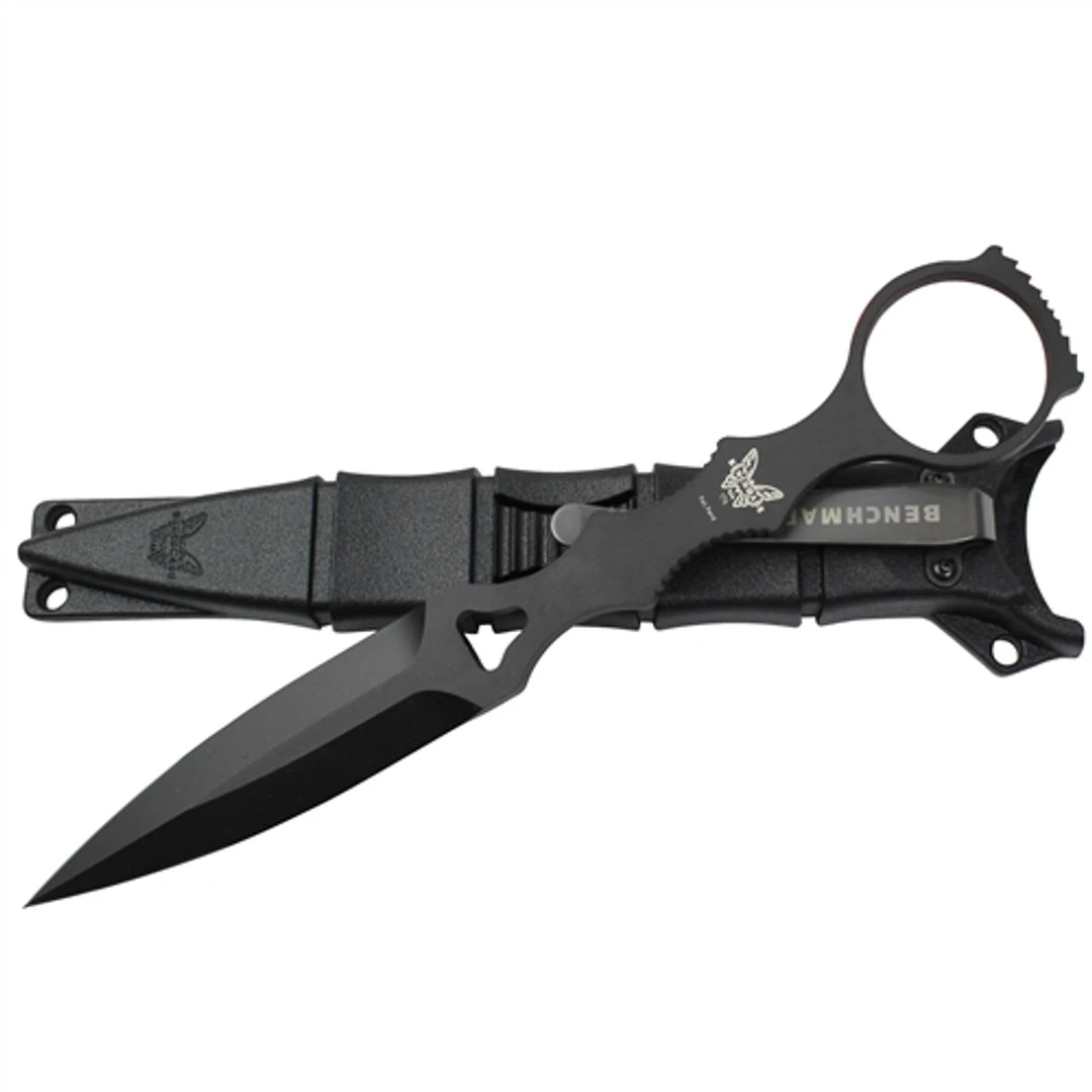 Benchmade 176BK SOCP Dagger D/E Fixed Blade Knife, Black Sheath, Black Blade 4 Benchmade 176BK SOCP Dagger D/E Fixed Blade Knife, Black Sheath, Black Blade - Image 2