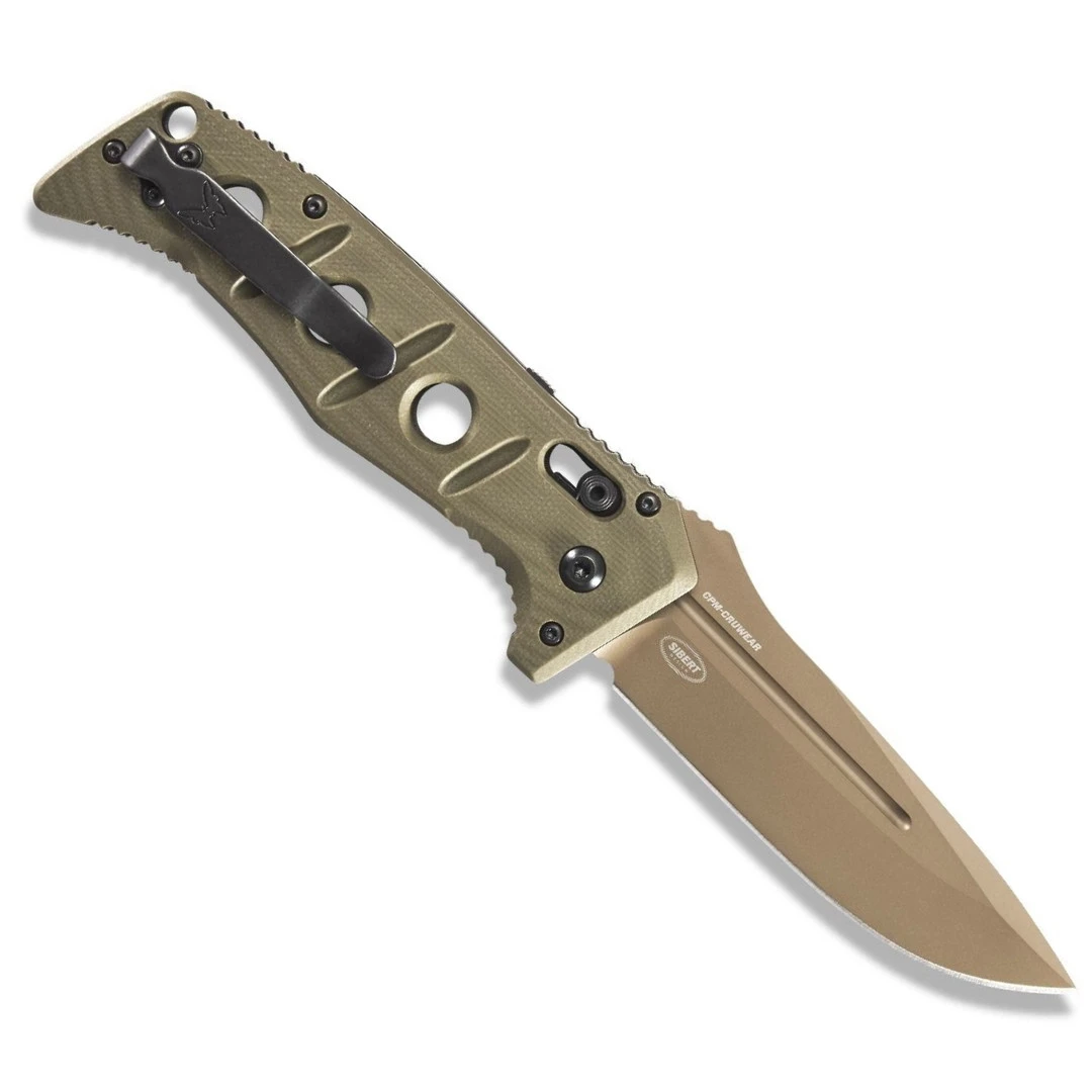 Benchmade OD Green Auto Adamas Knife, Flat Dark Earth Blade 4 Benchmade OD Green Auto Adamas Knife, Flat Dark Earth Blade - Image 2