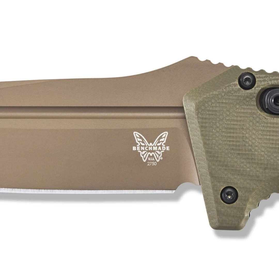 Benchmade OD Green Auto Adamas Knife, Flat Dark Earth Blade 5 Benchmade OD Green Auto Adamas Knife, Flat Dark Earth Blade - Image 3