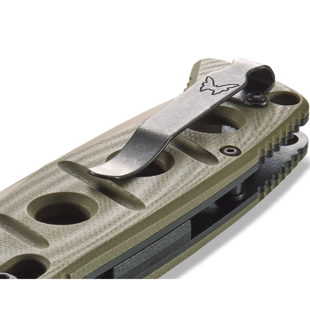 Benchmade OD Green Auto Adamas Knife, Flat Dark Earth Blade 7 Benchmade OD Green Auto Adamas Knife, Flat Dark Earth Blade - Image 5