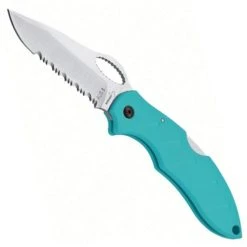 Boker Plus 01BO095 Turquoise Action R Folder Knife, AUS-8 Satin Combo Blade