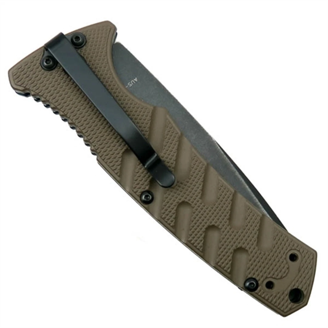 Boker SCRATCH & DENT Plus Coyote Brown Strike Auto, D2 Black Stonewash Blade 4 Boker SCRATCH & DENT Plus Coyote Brown Strike Auto, D2 Black Stonewash Blade - Image 2