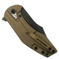 BRS E-Volve Bronze Overwatch Frame Lock Flipper Knife, Blackwash Blade -Zero Tolerance Shop BRSOVERBRNZ 2 71256.1651693555