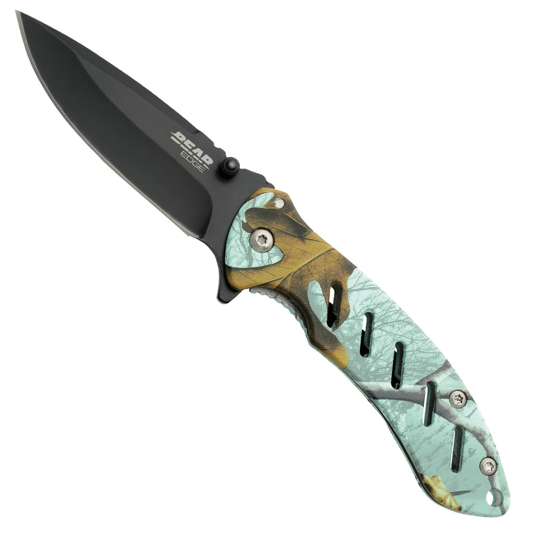 Bear & Son Bear Edge Realtree Xtra Teal Camo Brisk Frame Lock Folder, Black Blade 3 Bear & Son Bear Edge Realtree Xtra Teal Camo Brisk Frame Lock Folder, Black Blade