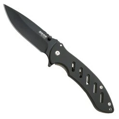 Bear & Son Bear Edge Brisk 1.0 Frame Lock Folder, Black Blade
