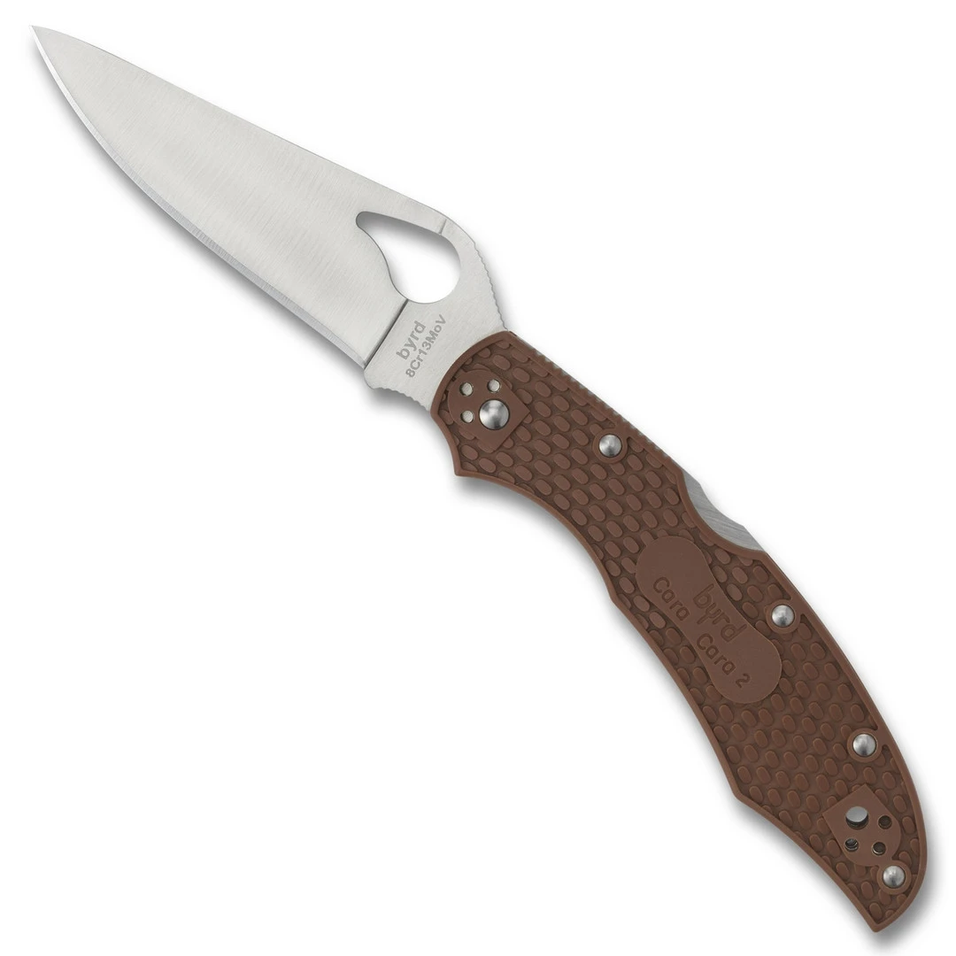 Byrd Brown Cara Cara 2 Folder Knife, Satin Blade 3 Byrd Brown Cara Cara 2 Folder Knife, Satin Blade