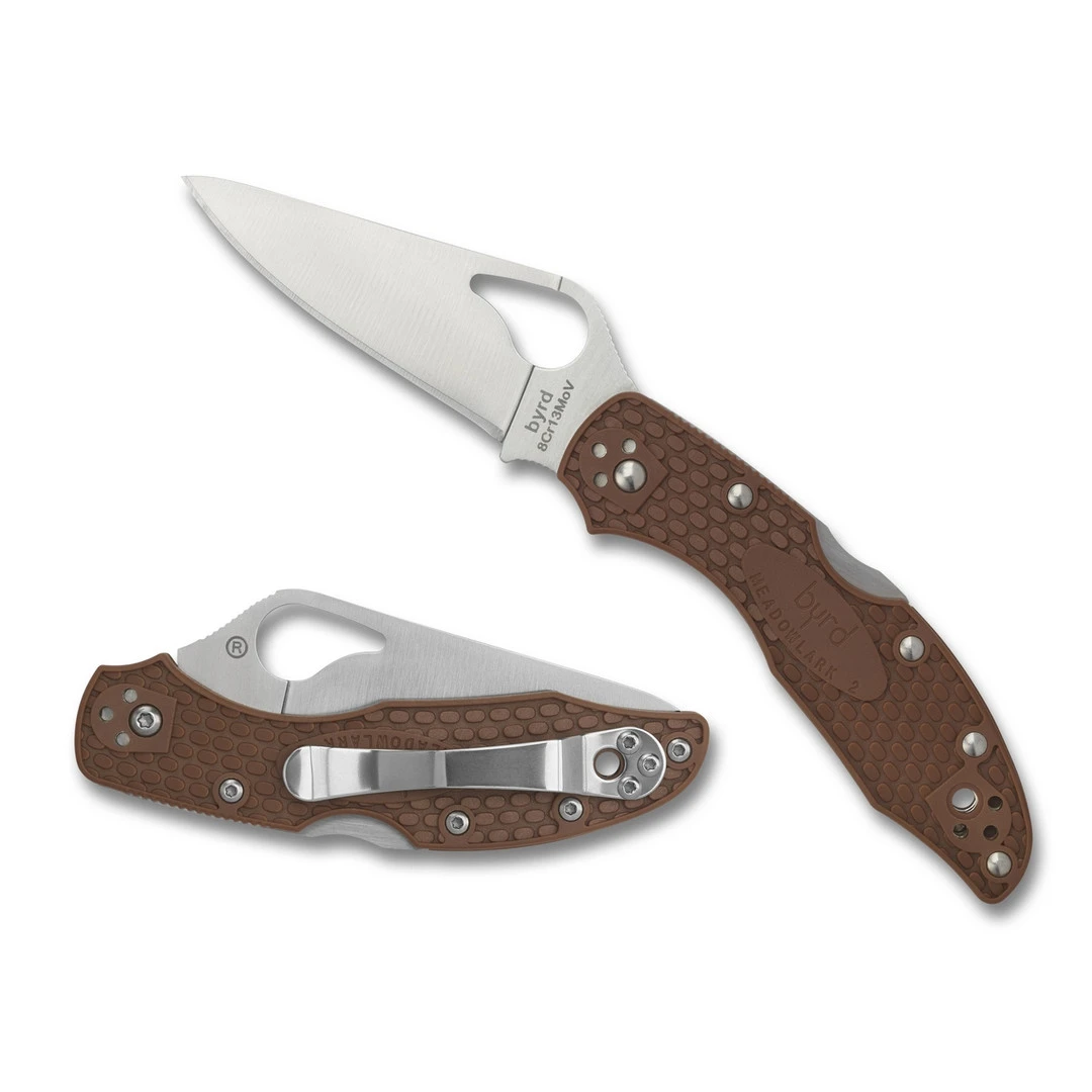 Byrd Brown Meadowlark 2 Folder Knife, Satin Blade 4 Byrd Brown Meadowlark 2 Folder Knife, Satin Blade - Image 2