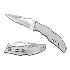 Byrd Flight Stainless Folder Knife, Satin Combo Blade -Zero Tolerance Shop BY05PS Both 97405.1551902659
