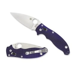 Spyderco Dark Blue Manix 2 Folder Knife, CPM-S110V Satin Blade -Zero Tolerance Shop C101GPDBL2 Both 45571.1568834274