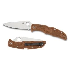 Spyderco Brown Endura 4 Folder Knife, VG-10 Satin Blade 5 Spyderco Brown Endura 4 Folder Knife, VG-10 Satin Blade -Zero Tolerance Shop C10FPBN Both 33181.1536006327