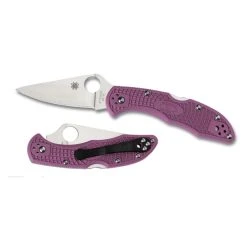 Spyderco Purple Delica 4 Folder Knife, VG-10 Satin Blade -Zero Tolerance Shop C11FPPR Both 62753.1536080637