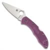 Spyderco Purple Delica 4 Folder Knife, VG-10 Satin Blade -Zero Tolerance Shop C11FPPR Open 59305.1536080631