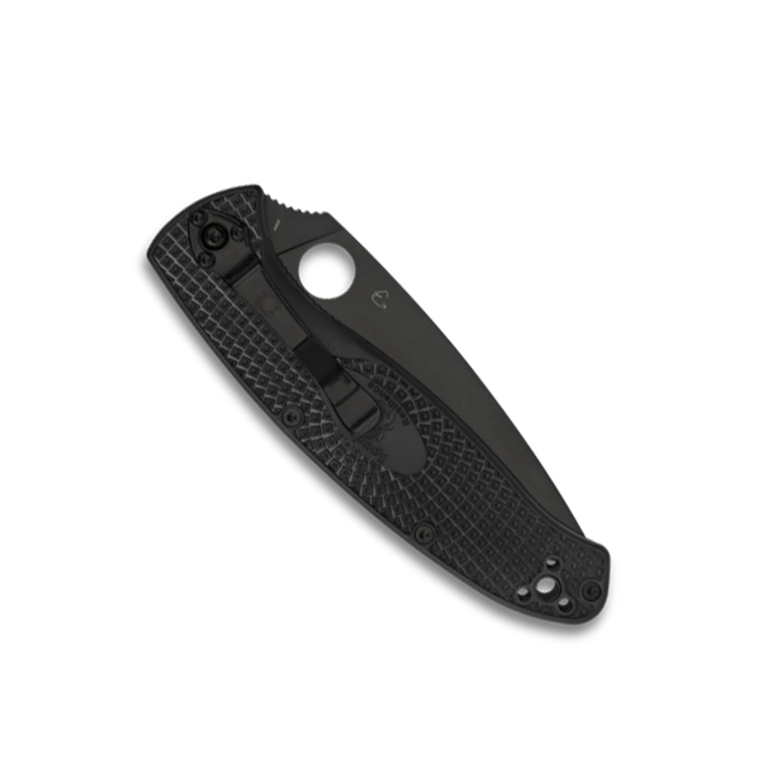 Spyderco C142PSBBK Resilience Folder Knife, Black Oxide Combo Blade 4 Spyderco C142PSBBK Resilience Folder Knife, Black Oxide Combo Blade - Image 2