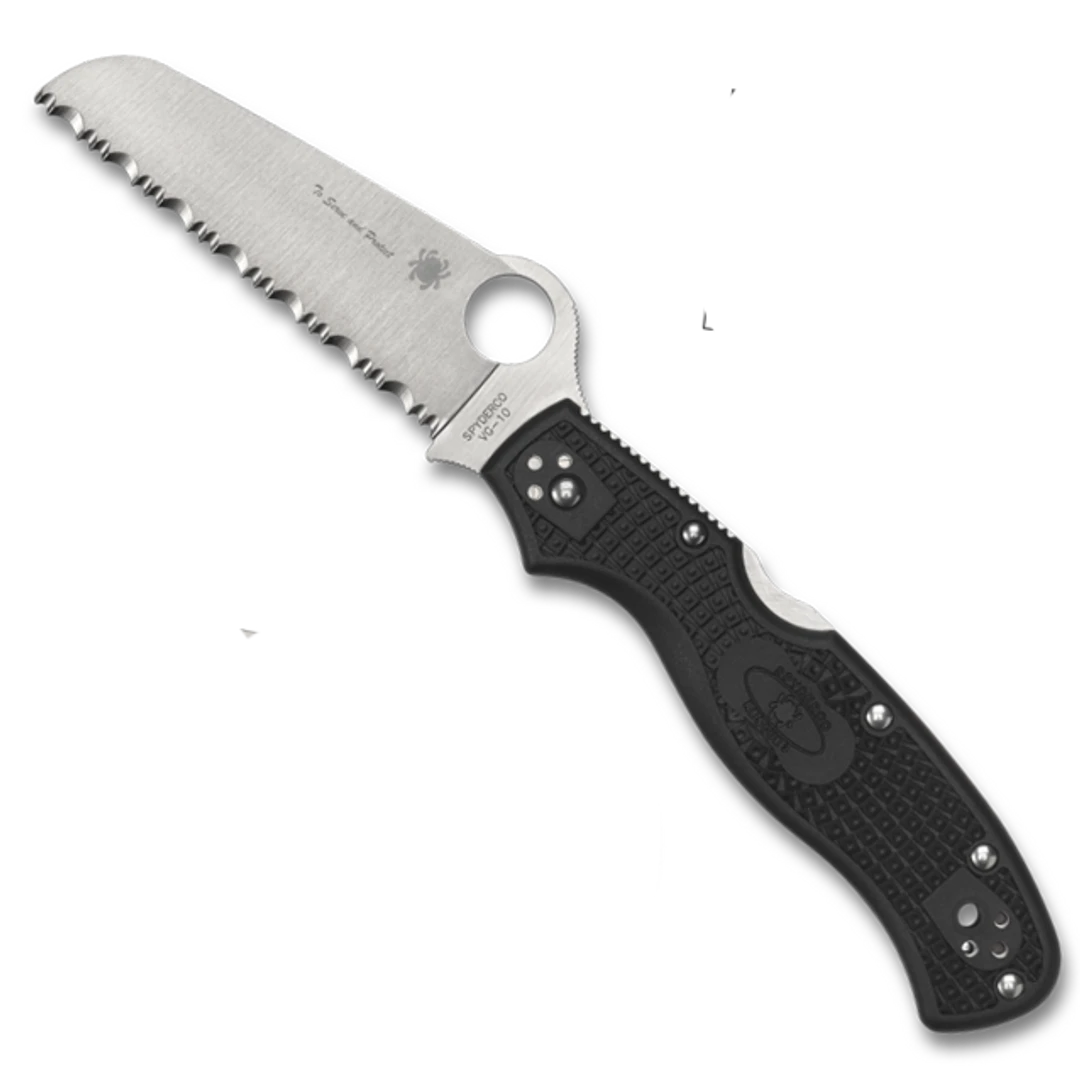 Spyderco Rescue 3 Thin Red Line Black FRN Folding Knife 3 Spyderco Rescue 3 Thin Red Line Black FRN Folding Knife