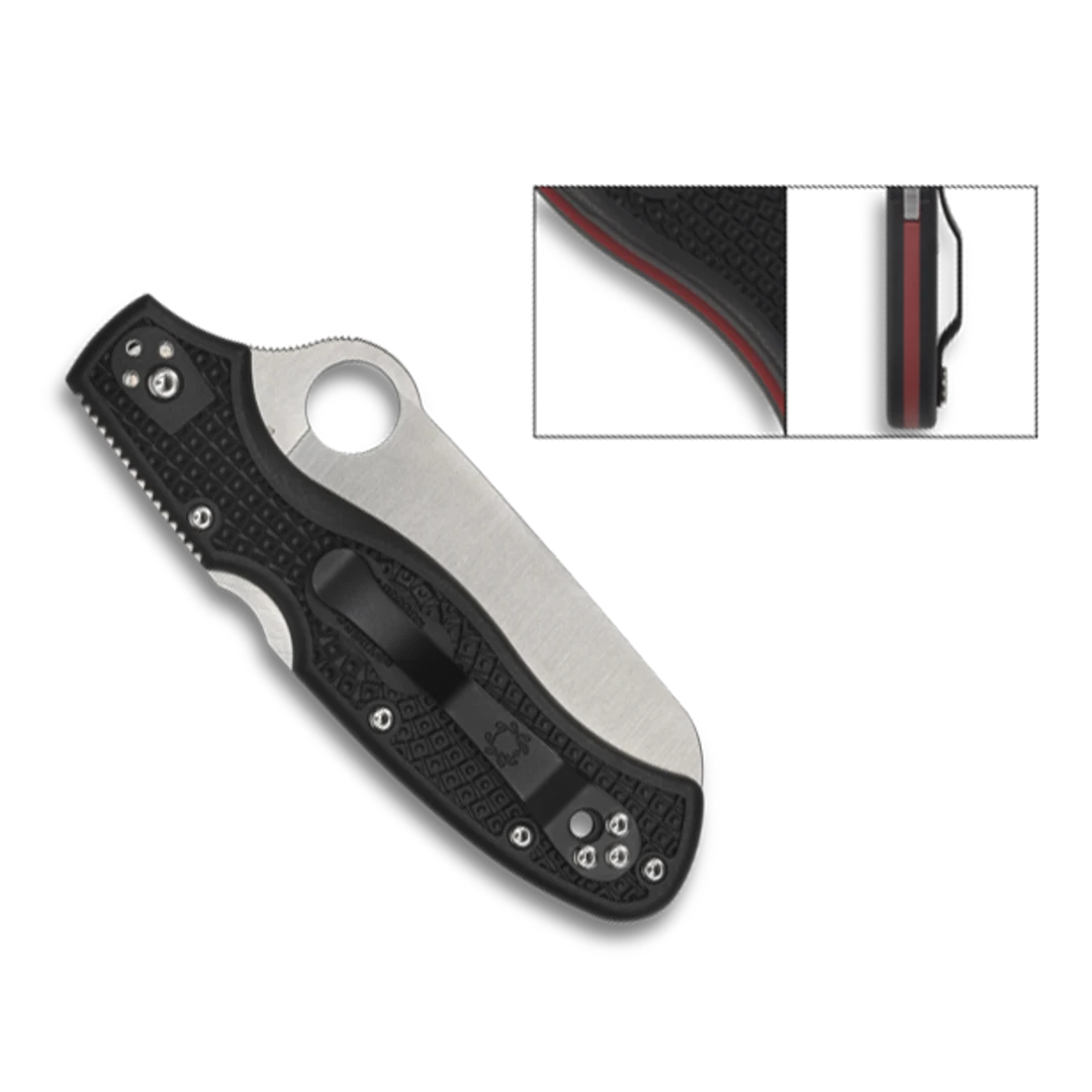 Spyderco Rescue 3 Thin Red Line Black FRN Folding Knife 4 Spyderco Rescue 3 Thin Red Line Black FRN Folding Knife - Image 2