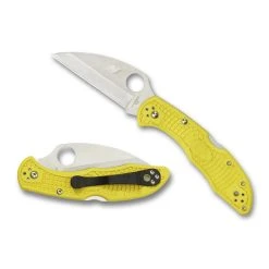 Spyderco Yellow Salt 2 Wharncliffe Folder Knife, Satin Blade -Zero Tolerance Shop C88PWCYL2 Both 54628.1544053498