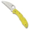 Spyderco Yellow Salt 2 Wharncliffe Folder Knife, SpyderEdge Satin Blade -Zero Tolerance Shop C88SWCYL2 Open 91308.1544053408