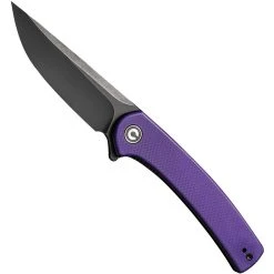 CIVIVI Purple G10 Mini Asticus Liner Lock Knife, Black Blade