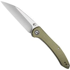 CIVIVI Green Micarta Hadros Liner Lock Knife, Satin Wharncliffe Blade