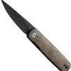 CIVIVI Brown Burlap Micarta Lumi Linerlock Knife, Black Stonewash Blade -Zero Tolerance Shop CIVC200245 21785.1677520001